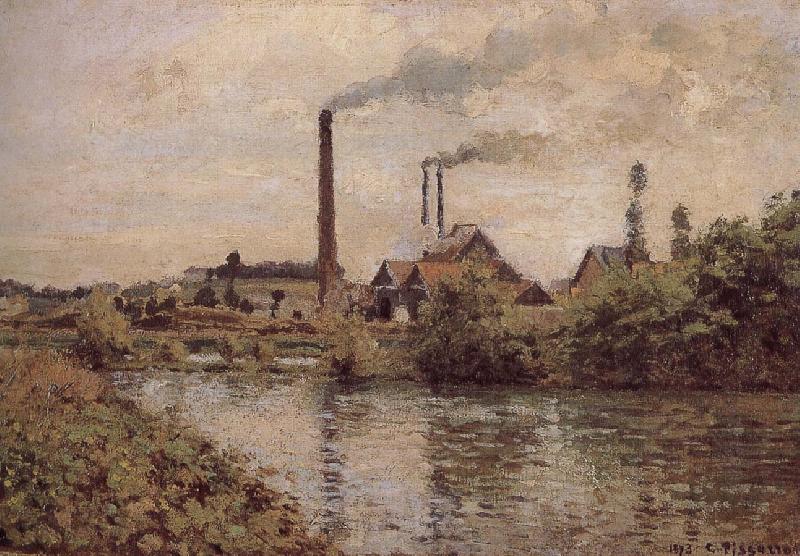 Camille Pissarro Metaponto factory Schwarz Norge oil painting art